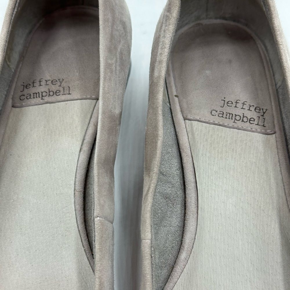 Jeffrey Campbell Women's Envious Ankle Strap Pump Square Toe - Gray Suede Size 6 - Picture 7 of 9
